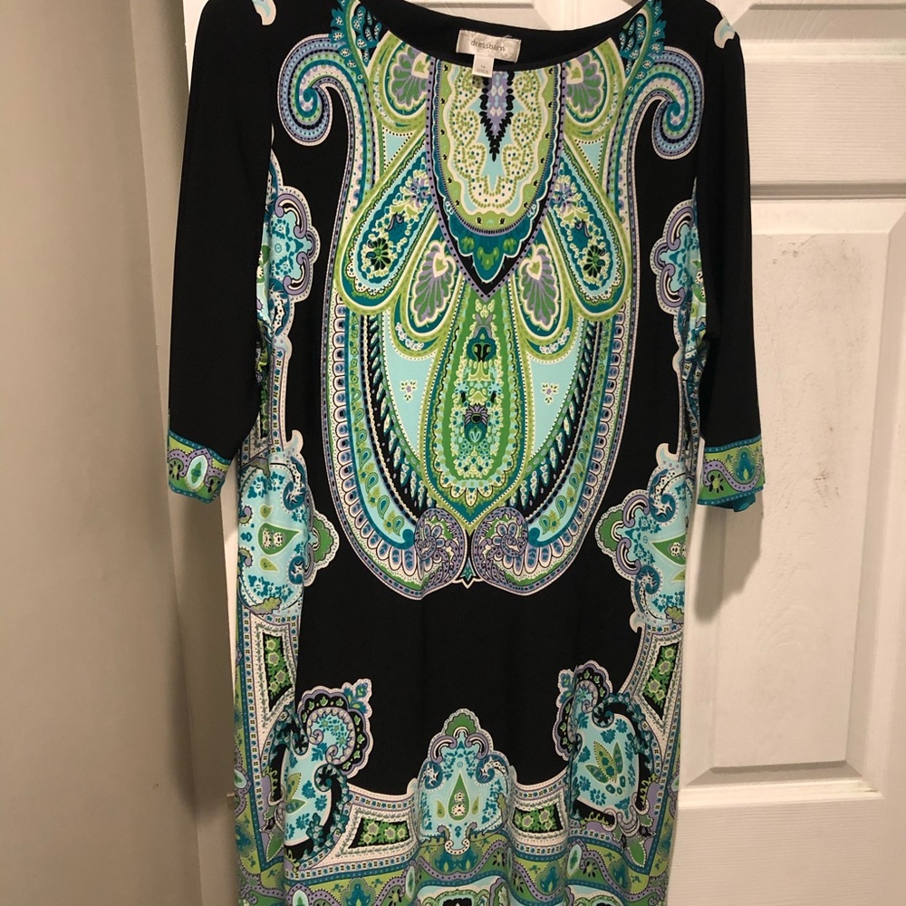 Dress barn paisley dress black